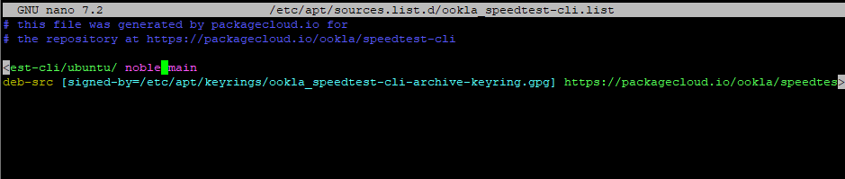 Установка speedtest-cli на Ubuntu 24.04
