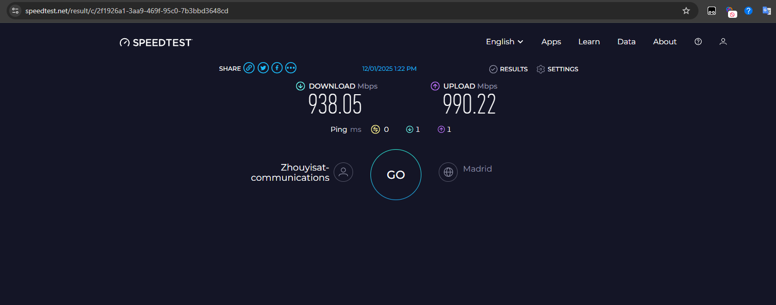 Ссылка на результат speedtest